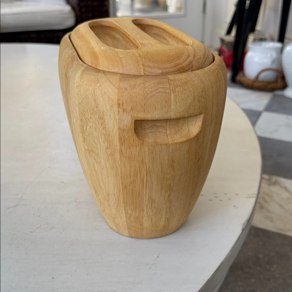 Crate & Barrel Wooden Ice Bucket